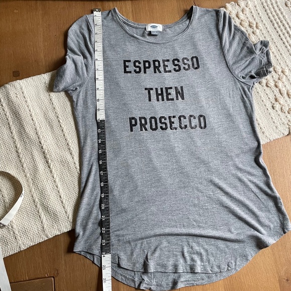 Grey Old Navy Espresso Then Prosecco Graphic Tee - Picture 9 of 11